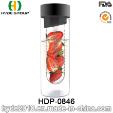 600ml Hot Sale BPA Free Plastic Fruit Infuser Bottle, Tritan Fruit Juice Bottle (HDP-0846)